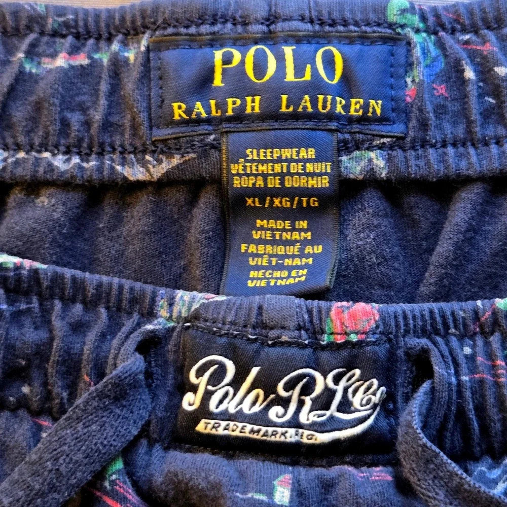 Polo Ralph Lauren Men's Navy Ski Trees Winter Theme Soft Pajama Pants Size‎ XL